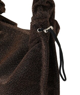 Green Parks ａｎｄｍｉｋｋａ．ラメニットクシュクシュトートバッグ Brown