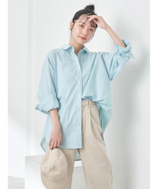 earth music&ecology ＴＲキュプラレギュラーシャツ Light Green