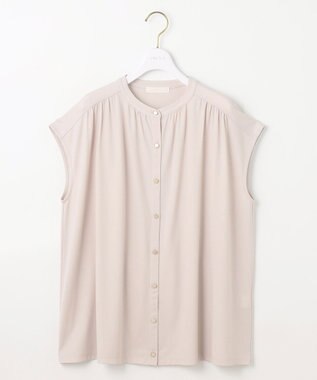 ANY SIS 【接触冷感・UVカット・洗える】ハイストレッチスムース2WAY ブラウス アイボリーベージュ