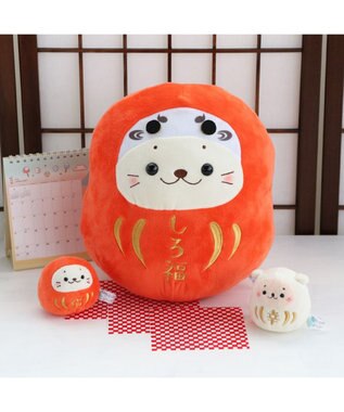 Mother garden しろたん お座り 赤だるま 《しろ福》  27.5cm 赤