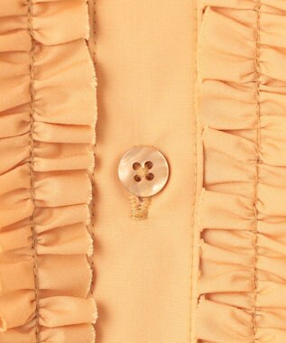 Feroux フリルディテール パフスリーブ ブラウス イエロー系