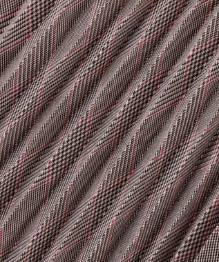 J.PRESS LADIES L 【洗える】テトロンレーヨンビエラ チェック プリーツ スカート ダークブラウン×パープル系