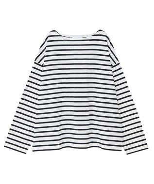 Green Parks ボーダーゆるチュニック Black