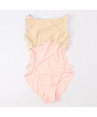 Chacott ノースリーブレオタード ピンクプリント