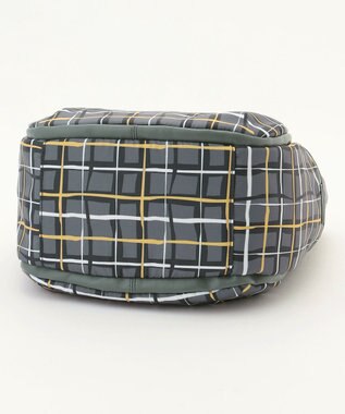 Y'SACCS ドローイングチェックトートバッグ グレー