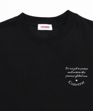 WEGO 【速乾】CONVERSEフォトプリントドロストＴ ブラック