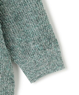 23区 ピュアリネン パフスリーブ ニット ピーコックグリーン系