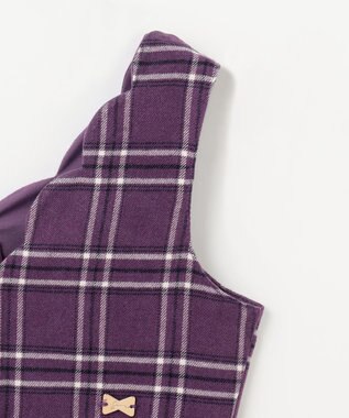 ANY KIDS チェック柄 ジャンパースカート モーブ系チェック