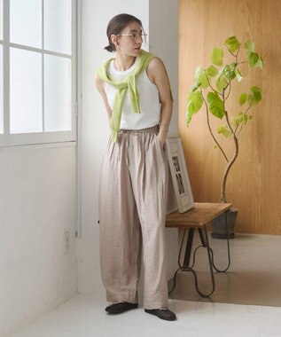 WEGO 【ANGIE VINTAGE】接触冷感イージーパンツ ライトグレー