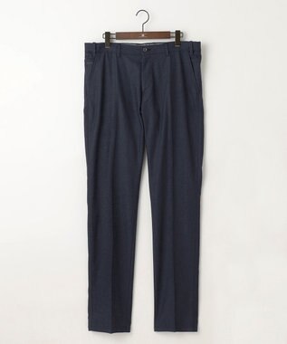 JOSEPH ABBOUD 【キングサイズ・ウエストも伸びる！/ストレッチ】ミックスリネンシャンブレーパンツ ネイビー系
