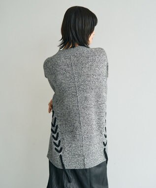 YECCA VECCA レースアップニット Gray Mixture