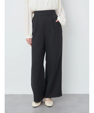 earth music&ecology リラックスワイドパンツ Black