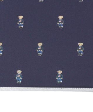 MOONBAT 【 遮光率100％/遮熱/UV/軽量】POLO RALPH LAUREN（ポロ ラルフローレン）晴雨兼用日傘   PORO BEAR ポロベア 裏カラー 折りたたみ傘 ネイビー＆ベアＰｔ×オフ