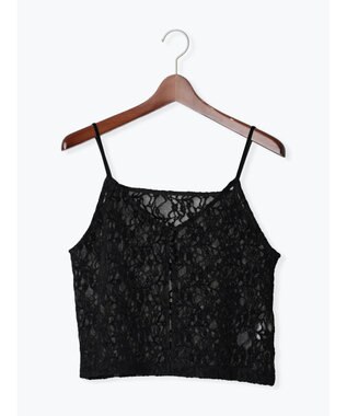 Te chichi 起毛レース前後2WAYキャミブラウス ブラック