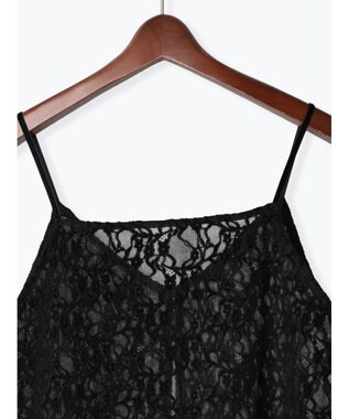 Te chichi 起毛レース前後2WAYキャミブラウス ブラック