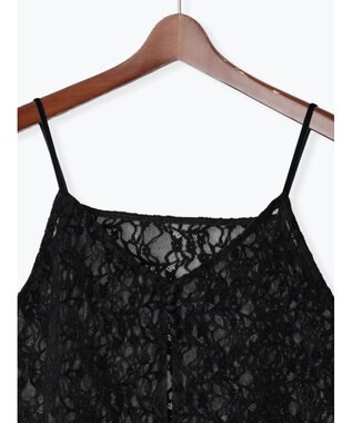 Te chichi 起毛レース前後2WAYキャミブラウス ブラック