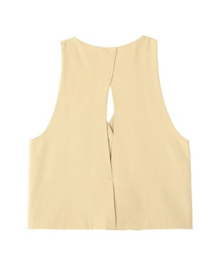 CRAFT STANDARD BOUTIQUE バックスリットショートベスト Beige
