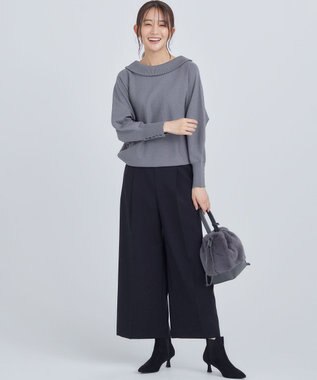 組曲 華奢見えフェミニット チャコールグレー系