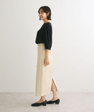 Green Parks 袖表面ドッキングカットプルオーバー Black