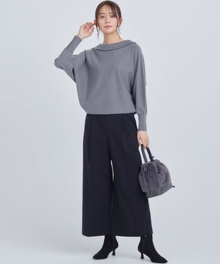 組曲 華奢見えフェミニット チャコールグレー系