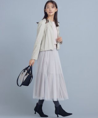 組曲 L レザーライクライト ブルゾン 【先行予約】ベージュ系9