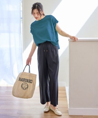 ANY 【新色追加/洗濯機可/ウエストゴム/接触冷感/UVケア/6色展開】清涼リラックスパンツ チャコール