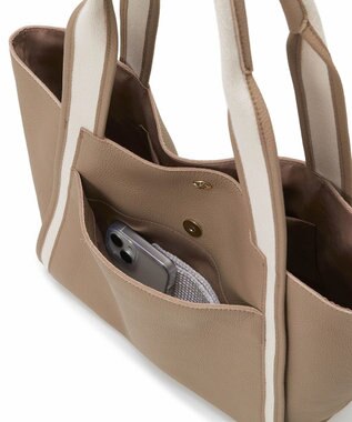 TOPKAPI 【TREASURE TOPKAPI】ソフトシュリンク テープハンドル A4 トート バッグ グレージュ