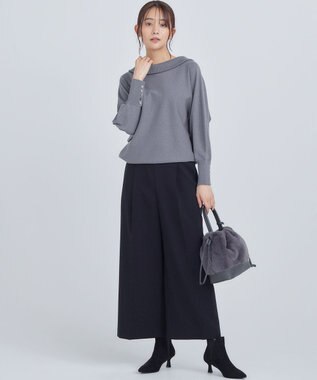 組曲 華奢見えフェミニット チャコールグレー系