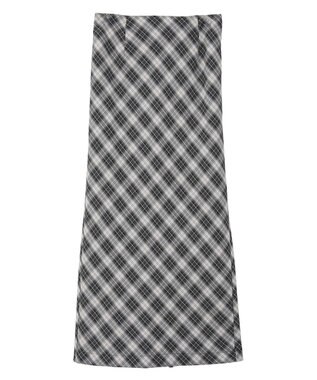 CRAFT STANDARD BOUTIQUE バイアスＩラインスカート Check Black