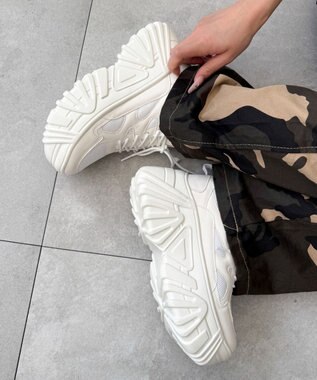 WEGO 【SMLサイズ展開】ボリュームスニーカー ホワイト