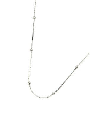 AMERICAN HOLIC ボールスリムチェーンネックレス Silver