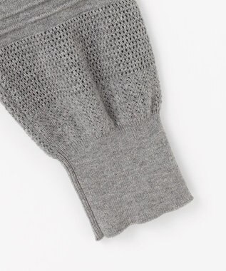 自由区 L ファインコットンウール ニット グレー