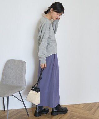 AMERICAN HOLIC ラメ裏毛スウェットプルオーバー Light Gray Mixture