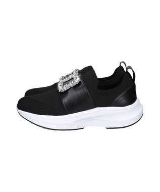 Bridget Birkin 【Bridget Birkin】ビジューバックルニットスニーカー ブラック