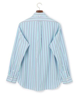 J.PRESS MEN SOMELOSコットンストライプ シャツ グリーン系1