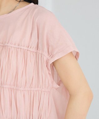 CRAFT STANDARD BOUTIQUE ヴィンテージボイルギャザーブラウス Light Pink