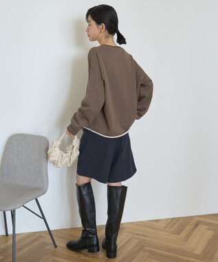 AMERICAN HOLIC ラメ裏毛スウェットプルオーバー Mocha