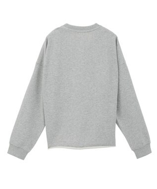 AMERICAN HOLIC ラメ裏毛スウェットプルオーバー Light Gray Mixture