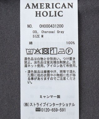 AMERICAN HOLIC 【接触冷感】スムースボクサーＴシャツ Charcoal Gray