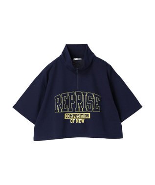 Green Parks ＥＧＯＩＳＴ　ハーフＺｉｐロゴ５分袖プルオーバー Navy