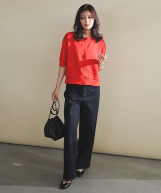 UNFILO 【UNFILO DENIM/新色追加】撥水ストレッチ ルーズワイドデニム