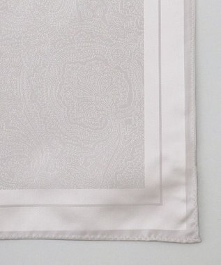 GOTAIRIKU 【WEAR BLACK】シルク100％ フォーマルチーフ_ペイズリー アイボリー系8