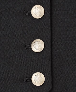 GRACE CONTINENTAL リネン混ツイルジレ ブラック