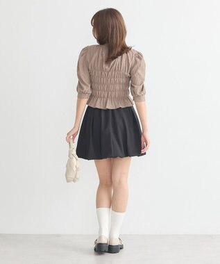 earth music&ecology バルーンミニスカート Black