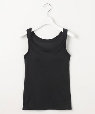 自由区 【ワコールコラボ】【洗える】シアーボーダー ニット ブラック