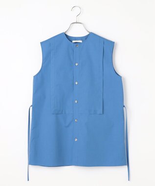 #Newans 【ANSWER for モダンベーシック】ビブヨークデザインブラウス ブルー系