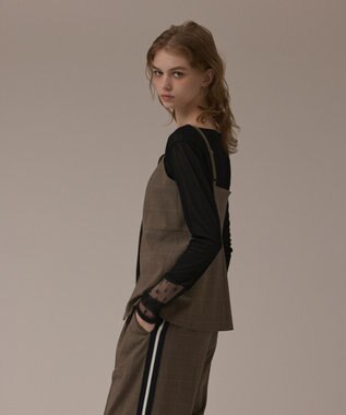 GRACE CONTINENTAL フロントウェーブキャミ ブラウン