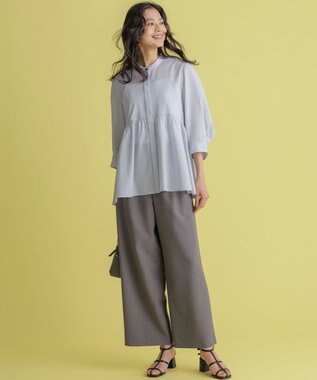 組曲 シュットクロスワイド パンツ グレー系