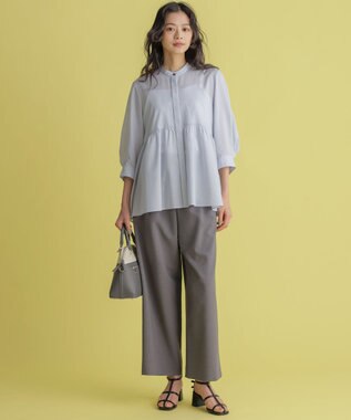 組曲 シュットクロスワイド パンツ グレー系