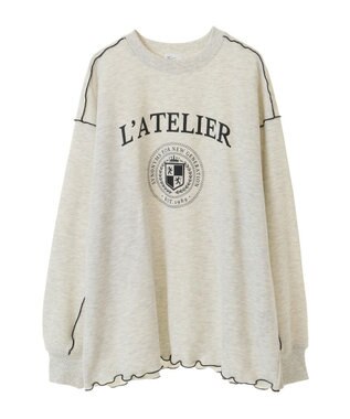 CRAFT STANDARD BOUTIQUE 配色ロゴメロープルオーバー Khaki